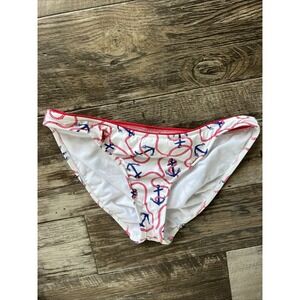Ralph Lauren  Swimwear  Hipster  Bikini  Bottom  Anchor Rope Nautical Red Blue M